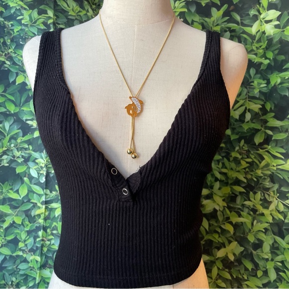 GOLD/ SILVER Dolphin 🐬 Eternity Lariat Necklace - Picture 3 of 11